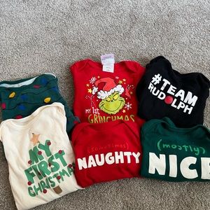 6-12 month Christmas Onesies